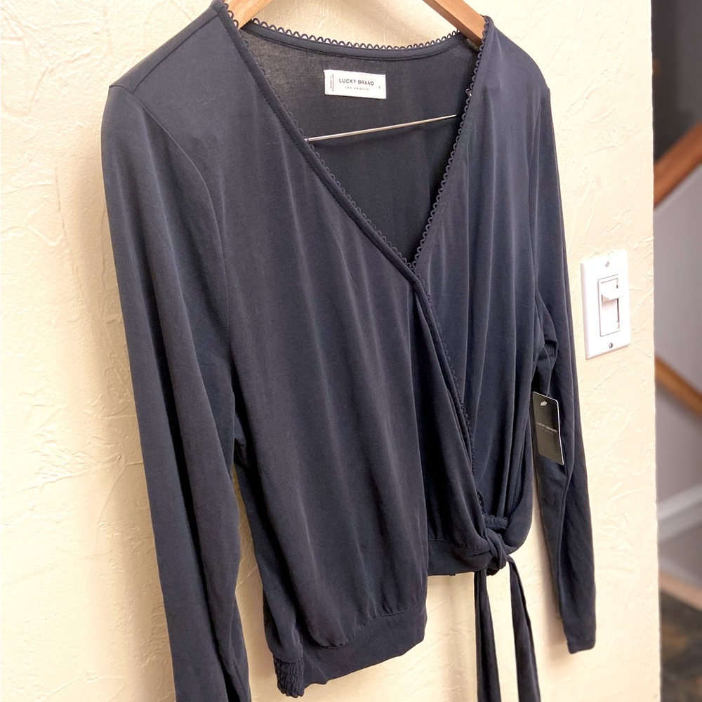 NWT Lucky Brand Surplus long sleeve Blouse